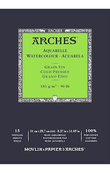 Arches Sulu Boya Blok Defter Cold Pressed 185g 15 Yaprak 21x29.7 Arches Sulu Boya Blok Defter Cold Pressed 185g 15 Yaprak 21x29.7