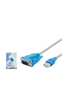 Hadron Hdx7512 Usb M To Rs232 M Kablo Sılver-mavi 84cm Hadron Hdx7512 Usb M To Rs232 M Kablo Sılver-mavi 84cm