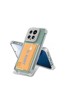 Xiaomi Mi 14 Kılıf Airbag Tasarımlı Şeffaf Kartlıklı Zore G-kart Kapak Renksiz Xiaomi Mi 14 Kılıf Airbag Tasarımlı Şeffaf Kartlıklı Zore G-kart Kapak Renksiz