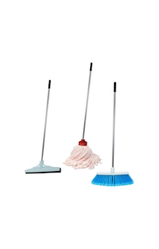 Titiz Yer Çek 40 CM + Mop Ucu + Süpürge Saplı Temizlik Seti