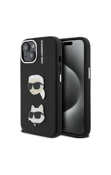 Apple Uyumlu iPhone 15 Kılıf Karl Lagerfeld Lisanslı K&c Heads Pin Kapak Siyah Apple Uyumlu iPhone 15 Kılıf Karl Lagerfeld Lisanslı K&c Heads Pin Kapak Siyah