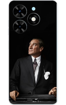 Tecno Spark Go 2024 Uyumlu Ufka Bakan Lider Atatürk Baskılı Silikon Kılıf Renkli Tecno Spark Go 2024 Uyumlu Ufka Bakan Lider Atatürk Baskılı Silikon Kılıf Renkli