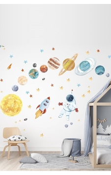 Astronot Ve Gezegenler Mega Set Duvar Sticker Astronot Ve Gezegenler Mega Set Duvar Sticker