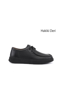 Gönderir Erkek Siyah Floter Bağcıklı Hakiki Deri Ayakkabı Ddma86942894