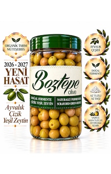 Ayvalık Çizik Yeşil Zeytin Doğal Fermente 1000 Cc