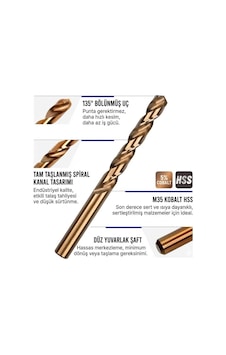 7,50 Mm Deco %5 Kobaltlı Altın Seri Matkap Ucu 7,50 Mm Deco %5 Kobaltlı Altın Seri Matkap Ucu