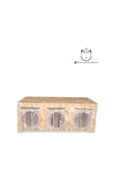 Kedi Kulübesi - Ahşap Kedi Yuvası - Kedi Evi 90x35x40