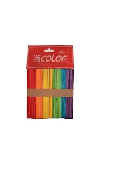 Colorbank Ahşap Aktivite Dil Çubuğu Kısa Dar Renkli 1 Paket Colorbank Ahşap Aktivite Dil Çubuğu Kısa Dar Renkli 1 Paket