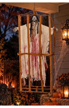 Cadılar Bayramı Askılı Kafesli Korku Figürü Beyaz Sesli Hareketli Işıklı Halloween Dekoru 90 Cm Tüm Yaşlar Cadılar Bayramı Askılı Kafesli Korku Figürü Beyaz Sesli Hareketli Işıklı Halloween Dekoru 90 Cm Tüm Yaşlar