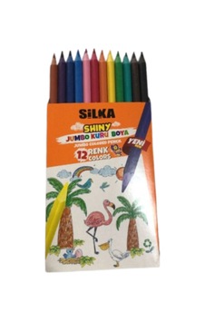 12 Renk Kuru Boya Kalemi Tam Boy Çok Renkli 12 Renk Kuru Boya Kalemi Tam Boy Çok Renkli