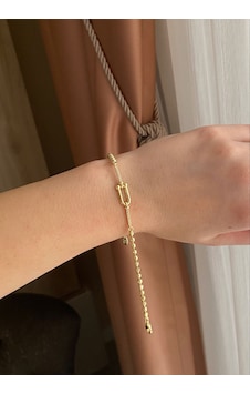 Dorika Toplu Tiffany Desen Bileklik Altın