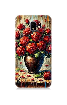 Samsung Galaxy J2 Pro Uyumlu Kırmızı Vazoda Gül Ziyafeti Desenli Silikon Kılıf Çok Renkli Samsung Galaxy J2 Pro Uyumlu Kırmızı Vazoda Gül Ziyafeti Desenli Silikon Kılıf Çok Renkli