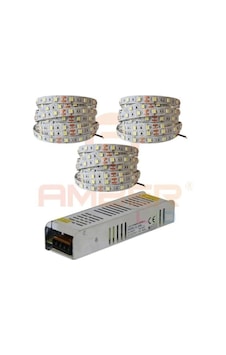 15 Metre 3 Cipli Beyaz Şerit Led Ve 25 Amper Trafo Metrede 60 Led 15 Metre 3 Cipli Beyaz Şerit Led Ve 25 Amper Trafo Metrede 60 Led