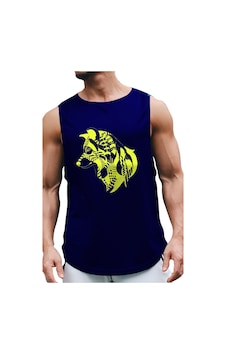 Bluu Mandalaw Kolsuz Sporcu T-shirt Tank Top Spor Atlet Bluu Mandalaw Kolsuz Sporcu T-shirt Tank Top Spor Atlet