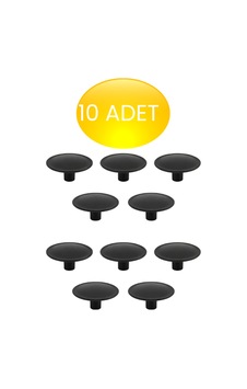 Mantar Metal Siyah Yuvarlak Düğme Mobilya Çekmece Düğme Kulp 10 Adet Siyah Siyah Mantar Metal Siyah Yuvarlak Düğme Mobilya Çekmece Düğme Kulp 10 Adet Siyah Siyah