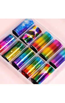 10lu Tırnak Süsleme Folyosu Parlak Holografik Geometri Dizayn Nail Art Transfer Folyo Wnf-027 10lu Tırnak Süsleme Folyosu Parlak Holografik Geometri Dizayn Nail Art Transfer Folyo Wnf-027