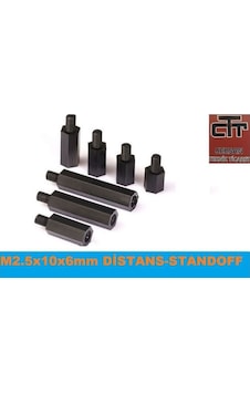 M2 5X10X6 MM Distans Standoff Plastik Dişi Erkek Yükselteç 24 Adet