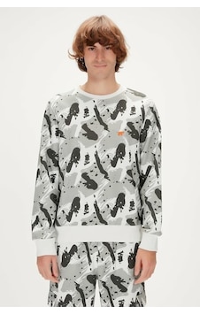 Bad Bear Hardy Crewneck Beyaz Baskılı Erkek Sweatshirt-23.02.12.0 Bad Bear Hardy Crewneck Beyaz Baskılı Erkek Sweatshirt-23.02.12.0
