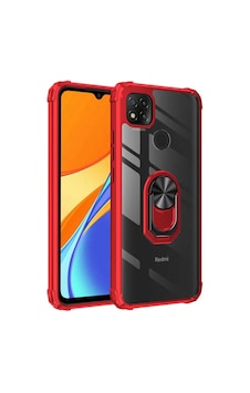 Xiaomi Redmi 9c Kılıf Arkası Şeffaf Kenarları Renkli Yüzüklü Tank Kapak Mola Xiaomi Redmi 9c Kılıf Arkası Şeffaf Kenarları Renkli Yüzüklü Tank Kapak Mola
