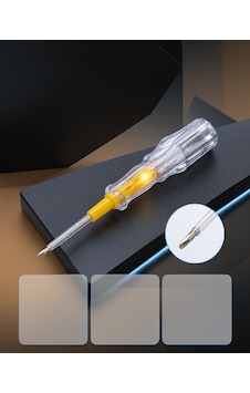 Elektrik Test Kalemi Neon Işıklı Nikel Kaplama 110-220v Elektrik Test Kalemi Neon Işıklı Nikel Kaplama 110-220v