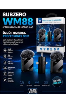 Subzero Wm88 Kablosuz Yaka Mini Mic Tak Ve Çalıştır Canlı Yayın Vlog Kablosuz Yaka Çift Verici Mikrofon Subzero Wm88 Kablosuz Yaka Mini Mic Tak Ve Çalıştır Canlı Yayın Vlog Kablosuz Yaka Çift Verici Mikrofon
