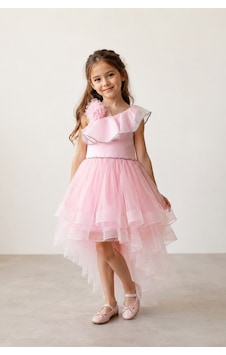 Minigimin Cicileri Miniğimin Cicileri Luna Fırfır Yaka Kuyruklu Kız Çocuk Abiye ... Pembe Minigimin Cicileri Miniğimin Cicileri Luna Fırfır Yaka Kuyruklu Kız Çocuk Abiye ... Pembe
