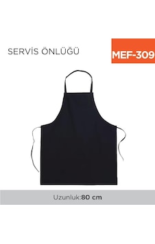 Servis Önlüğü 80 Cm. Siyah Mef-309 Siyah