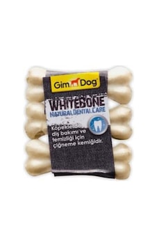 Gimdog Mordimi Beyaz Press Köpek Kemiği 9 Cm 3 Adet