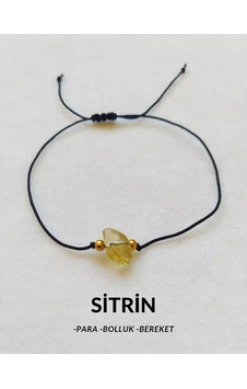 Sitrin Kırıktaş Makrome Bileklik Çok Renkli Sitrin Kırıktaş Makrome Bileklik Çok Renkli