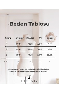 Laluvia Lacivert Geniş Köprülü Pantolon - 4290