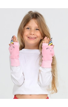 Casabony Unicorn 3d Kız Çocuk Polar Eldiven Pembe Casabony Unicorn 3d Kız Çocuk Polar Eldiven Pembe
