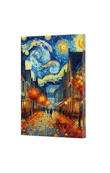 Van Gogh 3 - Sokak Çizgili Yan Boyamalı Defter