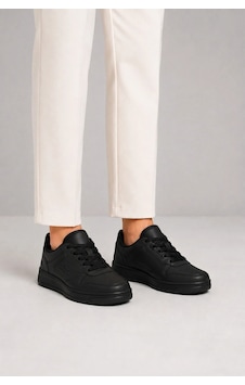 Ht Hotin Mavro Kadın Deri Spor Ayakkabı Şık Ve Rahat Günlük Sneaker - Siyah Ht Hotin Mavro Kadın Deri Spor Ayakkabı Şık Ve Rahat Günlük Sneaker - Siyah