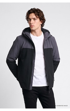 Lee Relaxed Fit Rahat Kesim Kapüşonlu Cepli Şişme Puffer Mont Gri Lee Relaxed Fit Rahat Kesim Kapüşonlu Cepli Şişme Puffer Mont Gri