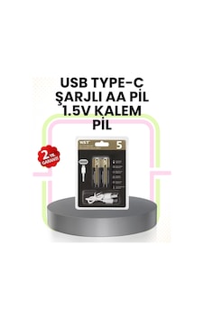 Buğz Tekrar Şarj Edilebilir Aa Usb Type-c Pil 1000+ Döngü 1.5v Sabit Voltaj Buğz Tekrar Şarj Edilebilir Aa Usb Type-c Pil 1000+ Döngü 1.5v Sabit Voltaj
