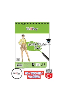 A5 Eskiz Kara Kalem Çizim Defteri 200 Gr Telli 40 Sayfa Herboy Çok Renkli A5 Eskiz Kara Kalem Çizim Defteri 200 Gr Telli 40 Sayfa Herboy Çok Renkli