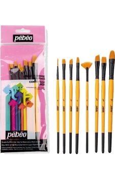 Pebeo Fırça Seti Yelpaze-kesik Uç-sulu Boya-çizgi 8 Li Set-4 N11.4085 Pebeo Fırça Seti Yelpaze-kesik Uç-sulu Boya-çizgi 8 Li Set-4 N11.4085