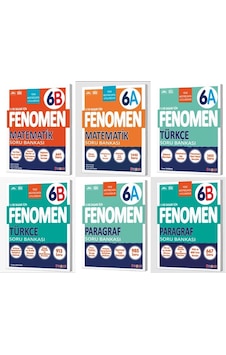 Fenomen Okul 2026 6. Sınıf Matematik + Türkçe + Paragraf A + B Serisi Soru Seti 6 Kitap Güncel Müfredat Fenomen Okul 2026 6. Sınıf Matematik + Türkçe + Paragraf A + B Serisi Soru Seti 6 Kitap Güncel Müfredat