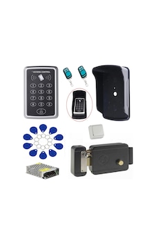 Rfid 2x Uzaktan Kumandalı Şifreli Kapı Kilit Açma Dış Kapı Kilit Set+panel Koruma