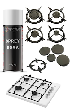 Mat Siyah Ocak Üstü Metal Izgara Isıya Dayanıklı 690 Sprey Boya Mat Siyah Ocak Üstü Metal Izgara Isıya Dayanıklı 690 Sprey Boya