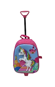 Unicorn Kiz Çocuk Çekçekli Anasinifi Çantasi Unicorn Kiz Çocuk Çekçekli Anasinifi Çantasi