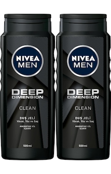 Nivea Men Deep Dimension Duş Jeli 2 x 500 ML Nivea Men Deep Dimension Duş Jeli 2 x 500 ML