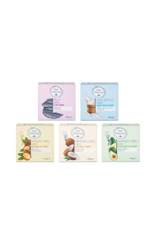 Bee Beauty Argan Yağlı + Avokado + Hindistan Cevizi + Keçi Sütü + Kil Katı Sabun 5 x 125 G Bee Beauty Argan Yağlı + Avokado + Hindistan Cevizi + Keçi Sütü + Kil Katı Sabun 5 x 125 G