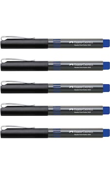 Faber-Castell 5405 Roller Kalem 0.5 Mm Iğne Uçlu Mavi 5'Li Faber-Castell 5405 Roller Kalem 0.5 Mm Iğne Uçlu Mavi 5'Li