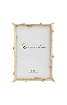4x6 Gold Metal Picture Frame With Natural Branch Design