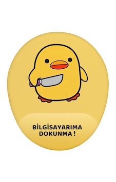 Bela Ördek Bilgisayarıma Dokunma Kaymaz Buruşmaz Kırılmaz Bilek Destekli Mouse Pad Sarı Bela Ördek Bilgisayarıma Dokunma Kaymaz Buruşmaz Kırılmaz Bilek Destekli Mouse Pad Sarı