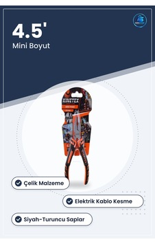Mini Pense 4.5' Çelik Hırdavat Aleti Elektrik Kablo Kesme Tutma E Mini Pense 4.5' Çelik Hırdavat Aleti Elektrik Kablo Kesme Tutma E