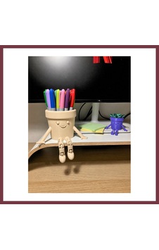 Storeşahin 3d Baskı Hareketli Gülen Kalemlik - Eklemli Masaüstü Organizer - Bej Shn0720 Storeşahin 3d Baskı Hareketli Gülen Kalemlik - Eklemli Masaüstü Organizer - Bej Shn0720