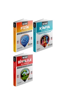 Aydın 2025 10. Sınıf Fizik + Kimya + Biyoloji Konu Özetli Soru Bankası Seti 3 Kitap Aydın 2025 10. Sınıf Fizik + Kimya + Biyoloji Konu Özetli Soru Bankası Seti 3 Kitap