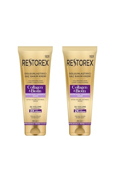 Restorex Collagen & Biotin Dolgunlaştırıcı Saç Bakım Kremi 2 x 250 ML Restorex Collagen & Biotin Dolgunlaştırıcı Saç Bakım Kremi 2 x 250 ML